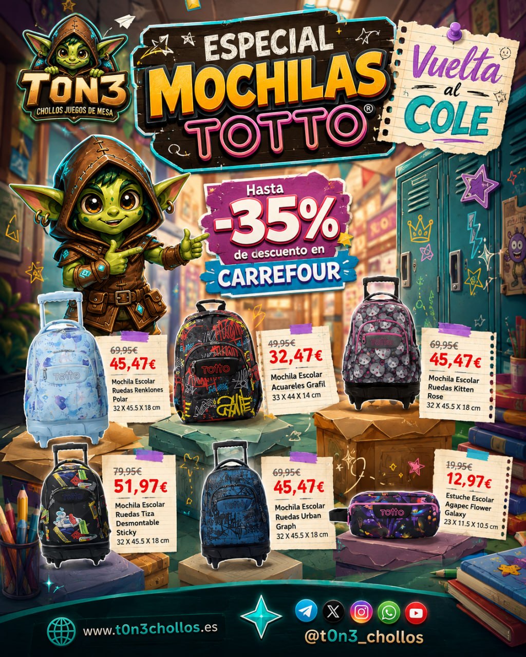 Especial Mochilas TOTTO hasta -35 % descuento