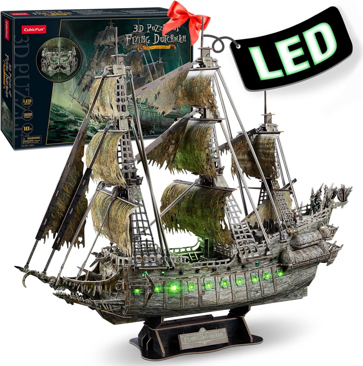 Cubicfun Puzzle 3D Holandés Errante con Led, 360 Piezas