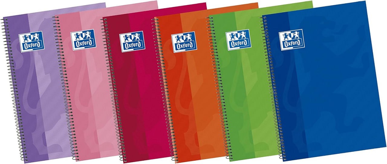 Oxford Pack de 5 Cuadernos A4 Espiral de Tapa Extradura