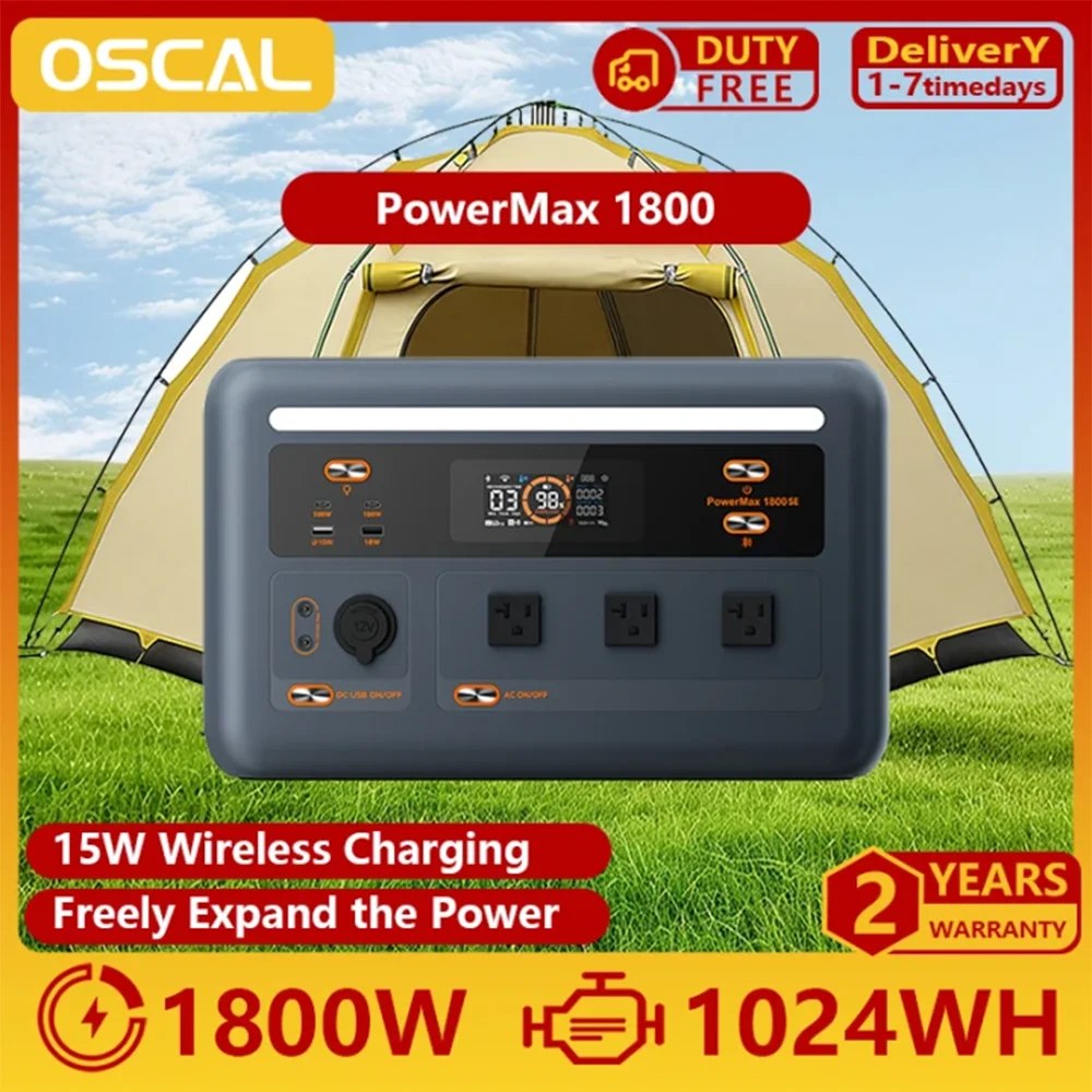 Estación de Energía Portátil OSCAL PowerMax1800