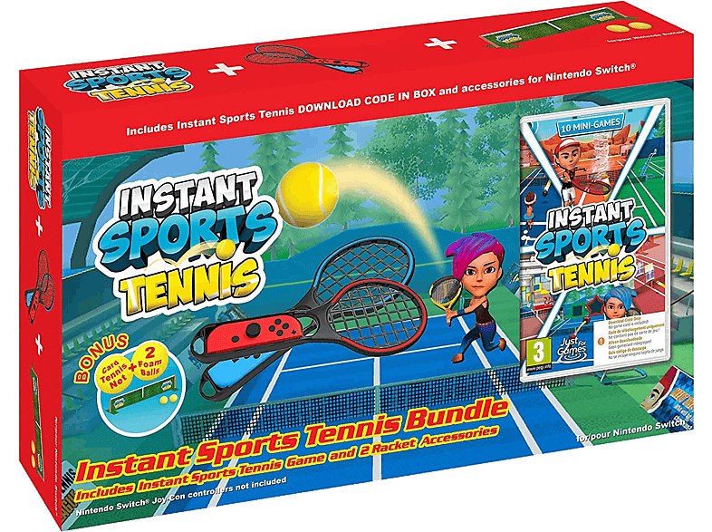 Nintendo Switch Instant Sports Tennis Bundle (con 2 Raquetas) (Código de Descarga)
