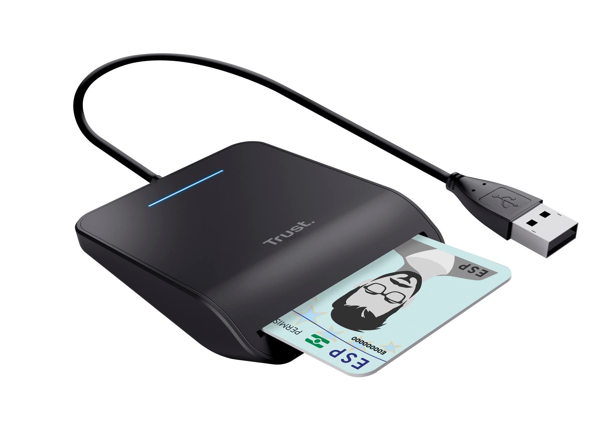 Lector de Tarjetas Dni Electrónico Usb Trust Primo, Negro
