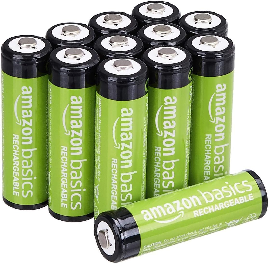 Amazon Basics - 12 pilas AA NiMH Recargables: 2000 mAh