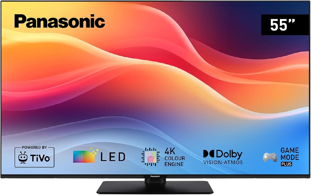 Panasonic TB - 55w61aezc, 55 Pulgadas Televisor, LED 4K Ultra HD, Tivo | Dolby Vision y Atmos, Modo Juego Plus, Alexa y Control por Voz de Google, Negro, Smart TV, W61 Serie
