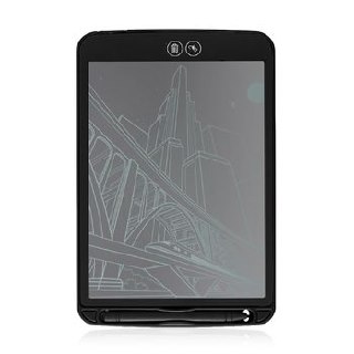 Dam Tableta Lcd Portátil de Dibujo y Escritura de 10 Pulgadas con Borrado Selectivo y Bloqueo de Borrado 16x0,6x24 Cm. Color: Negro